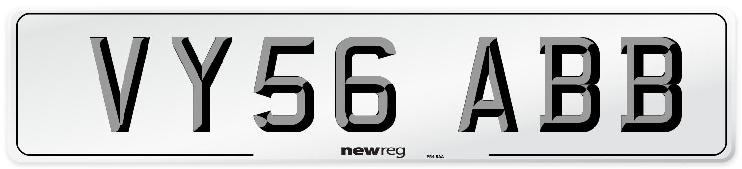 VY56 ABB Number Plate from New Reg